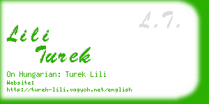lili turek business card